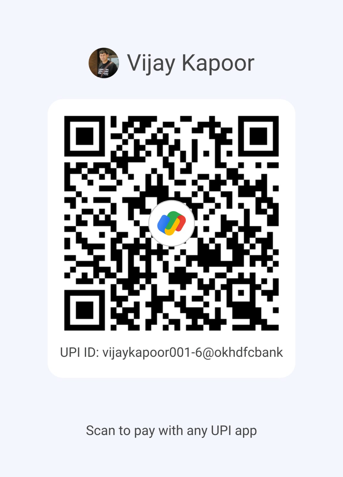 QR code for booking payment